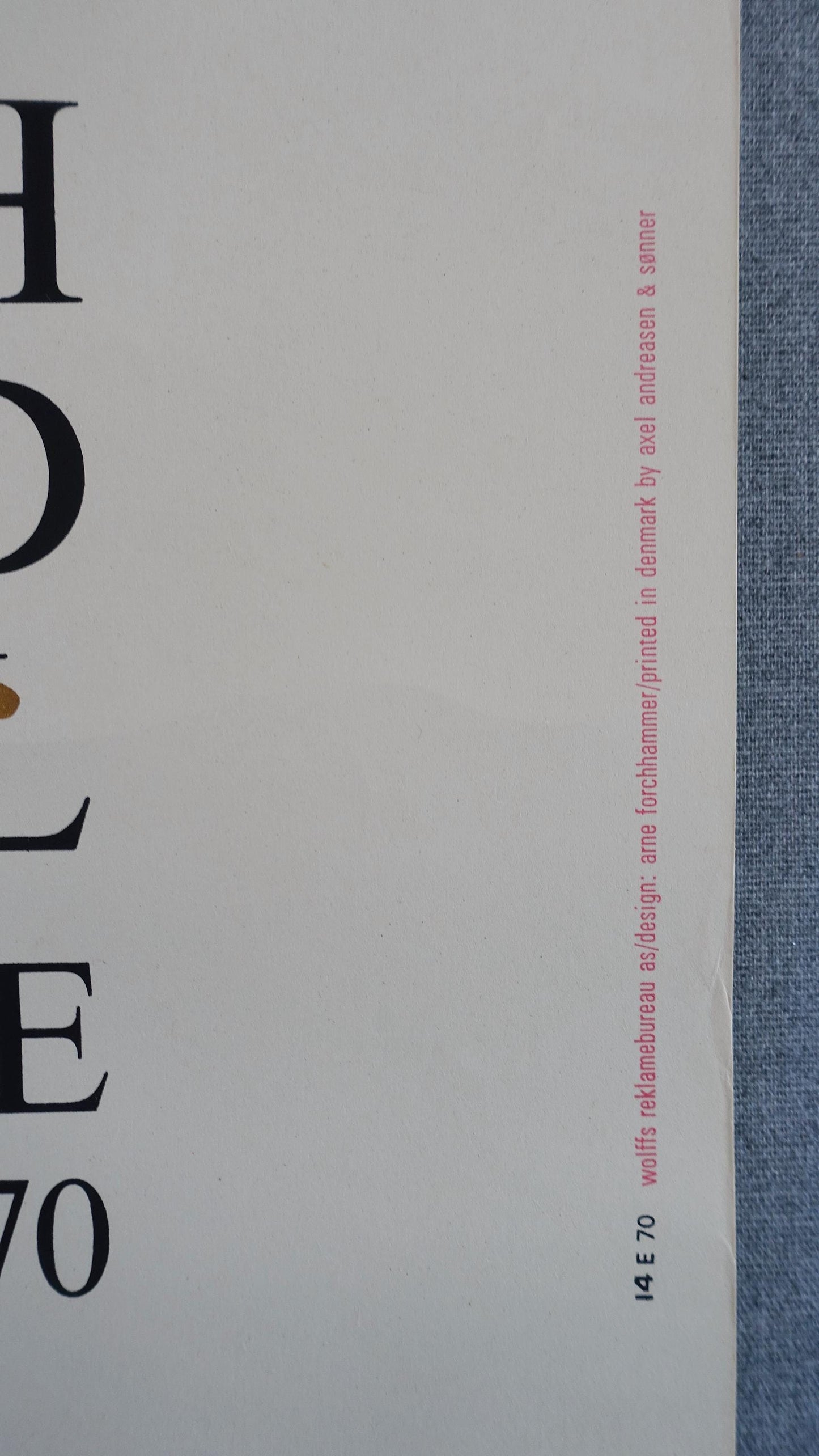 1970 Royal Danish Ballet and Opera Festival - Original Vintage Poster