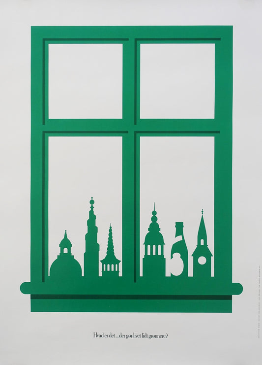 1985 Tuborg Beer Advertisement (Copenhagen Skyline) - Original Vintage Poster