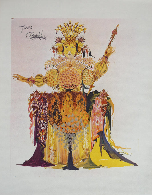 1960s Goddess of Juno (Hera) by Bjørn Wiinblad - Original Vintage Mini Poster