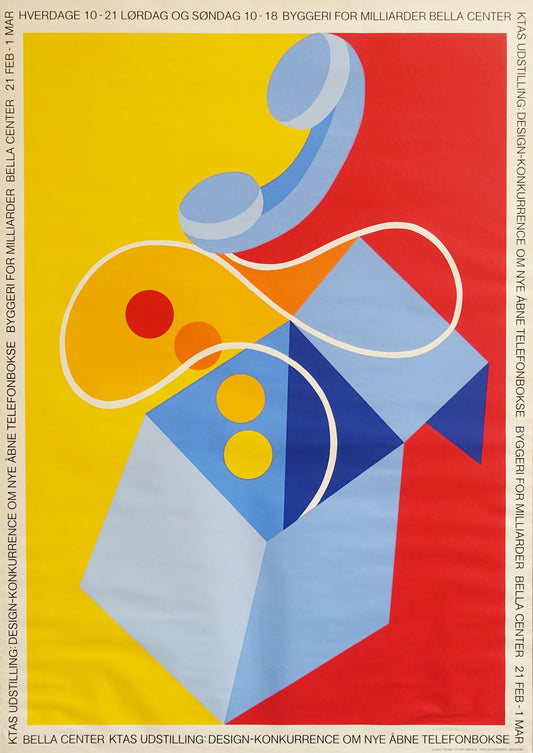 1981 Telephone Box Design by Arnoldi - Original Vintage Poster