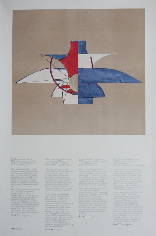 1970s Poul Henningsen PH5 Lamp poster (test print) - Original Vintage Poster