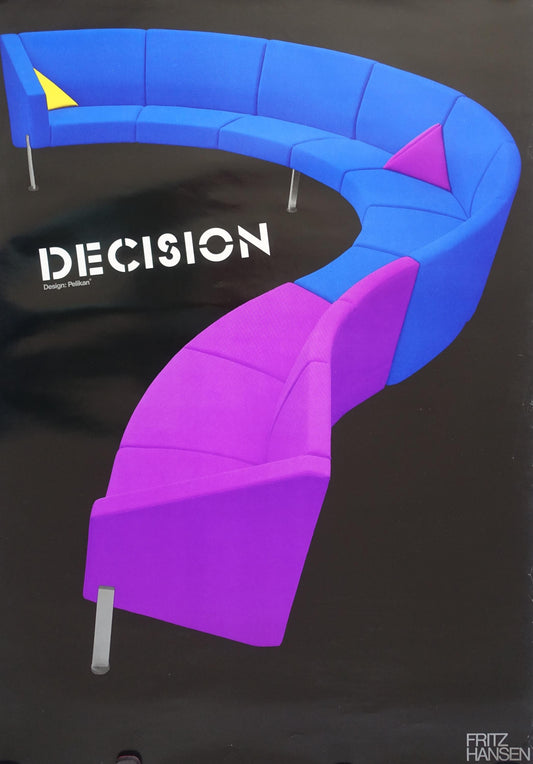 1987 Decision Sofa Danish Design Poster - Original Vintage Poster