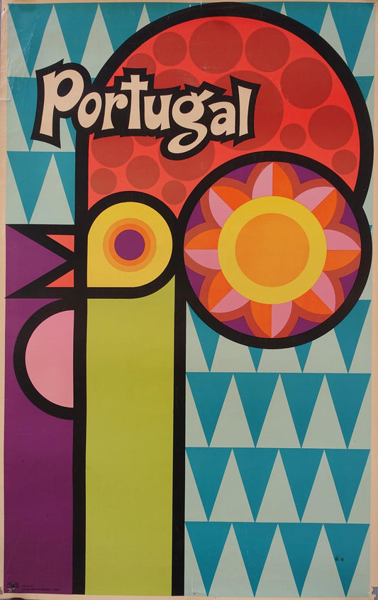1970s Portugal Travel Poster (Rooster) - Original Vintage Poster