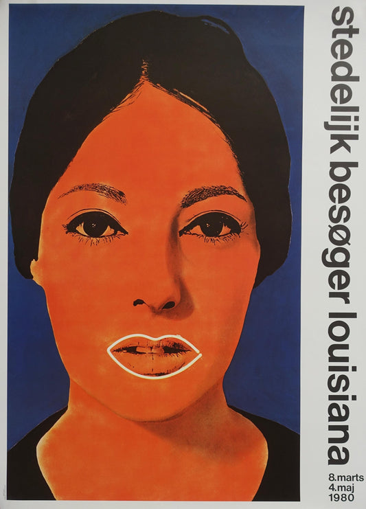 1980 Martial Raysse on Louisiana Museum of Modern Art - Original Vintage Poster