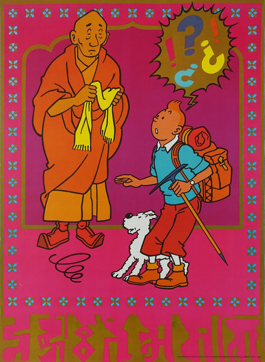 1970 Tintin in Tibet - Original Vintage Poster