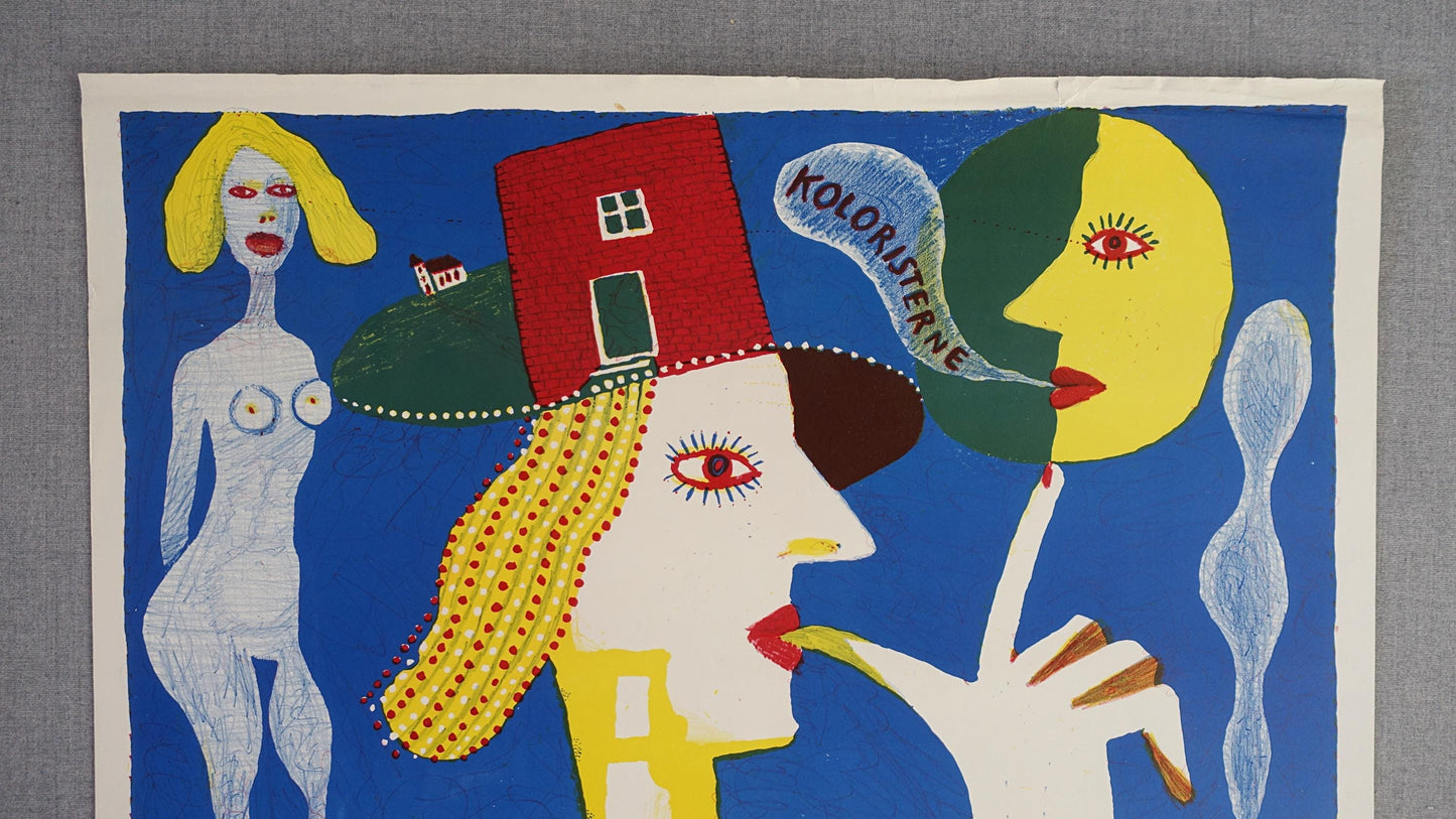 1969 Koloristerne Exhibition Poster - Original Vintage Poster