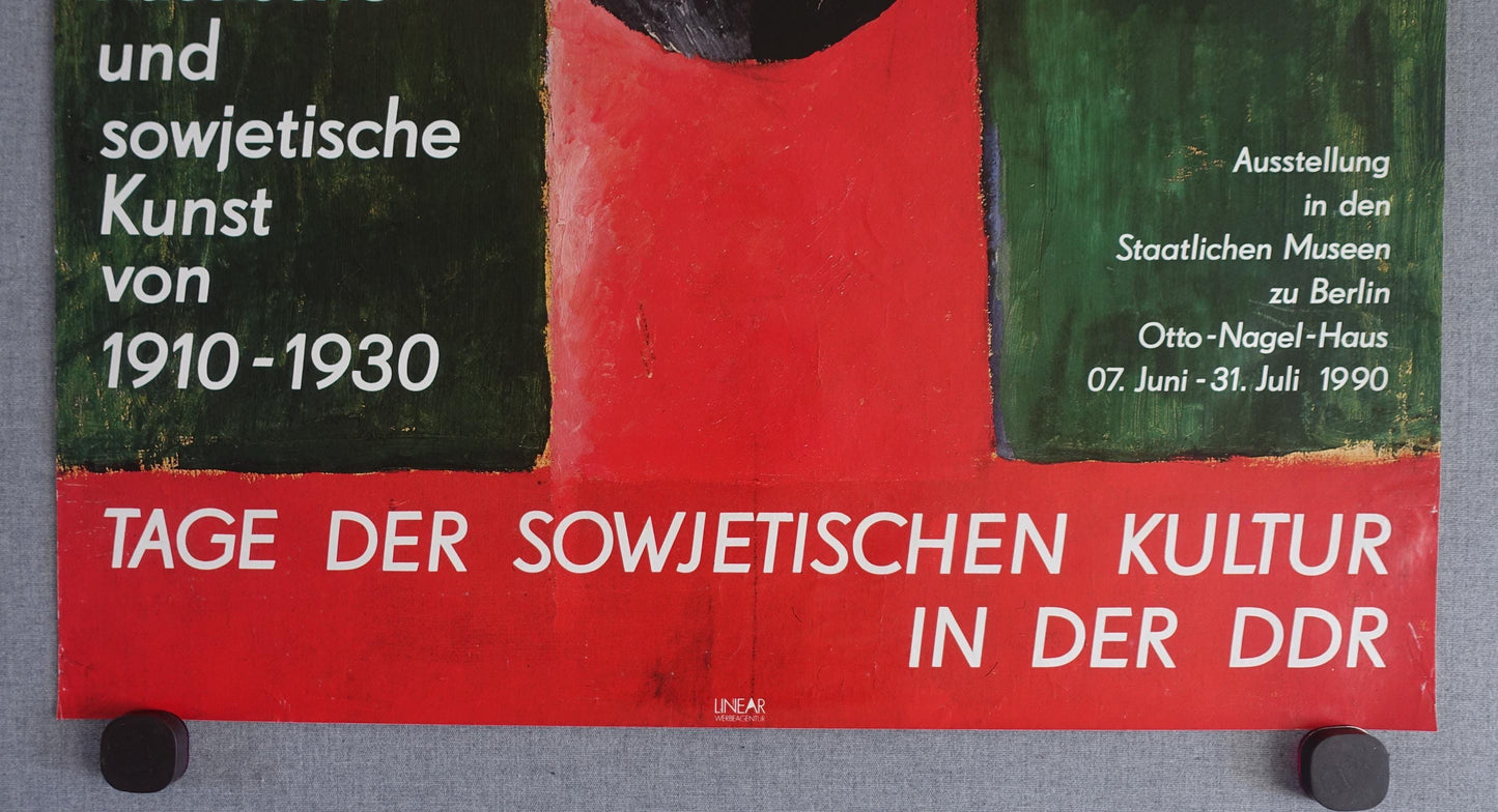 1990 Soviet and Russian Art in DDR - Original Vintage Poster