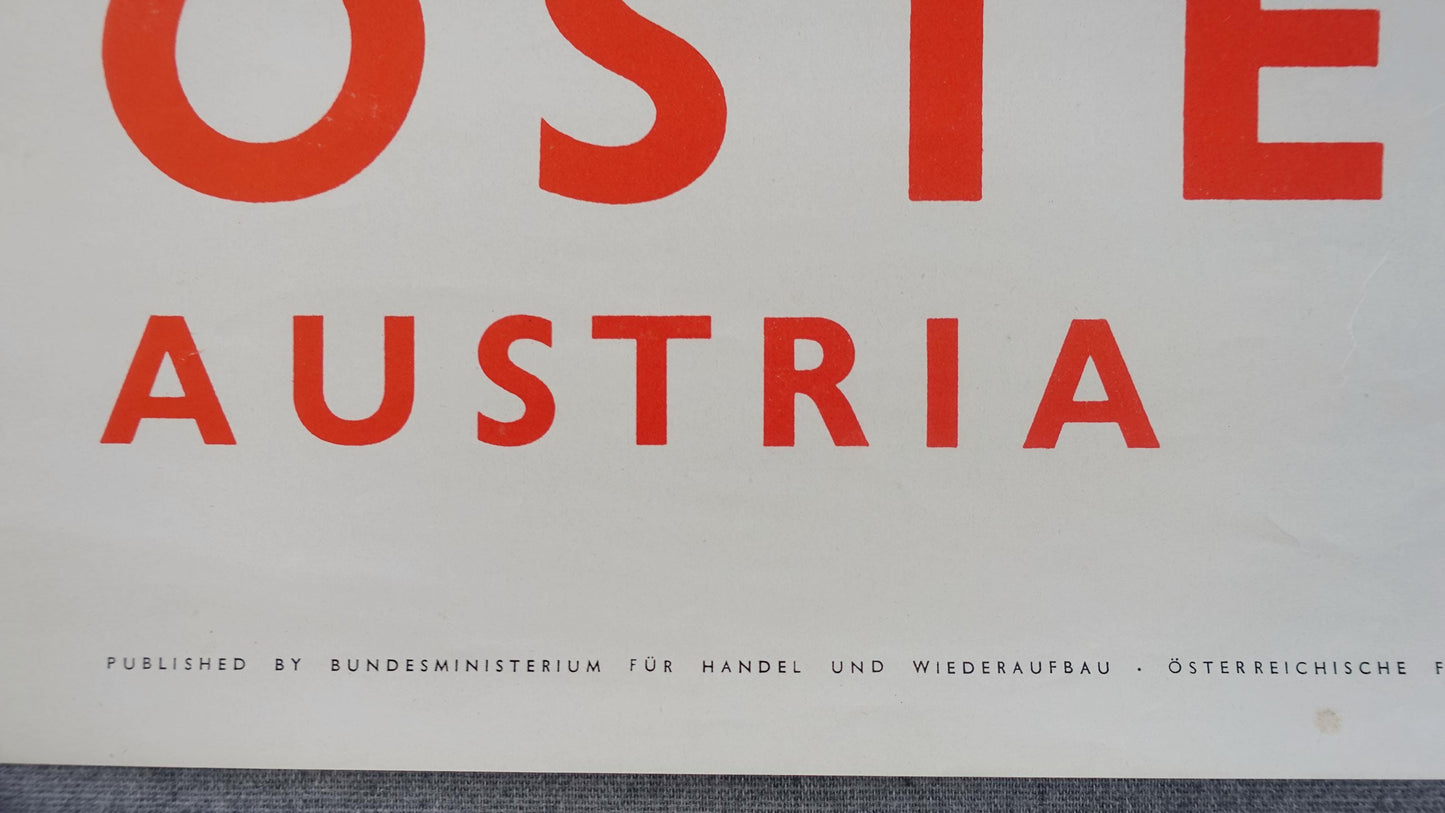 1960s Austria Travel Poster Schloss Eggenberg, Graz, Steiermark - Original Vintage Poster