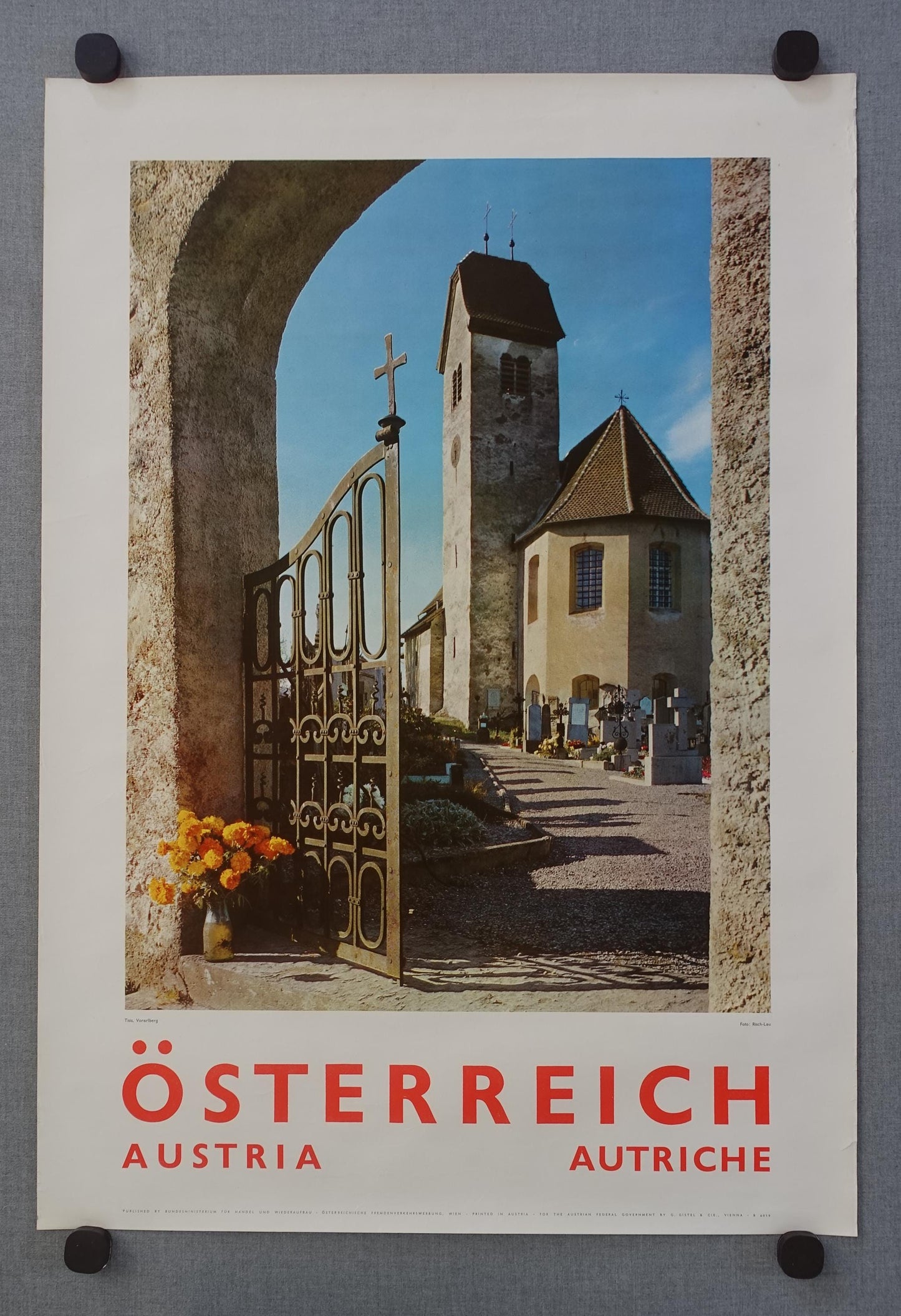 1960s Austria Travel Poster Tisis, Vorarlberg - Original Vintage Poster