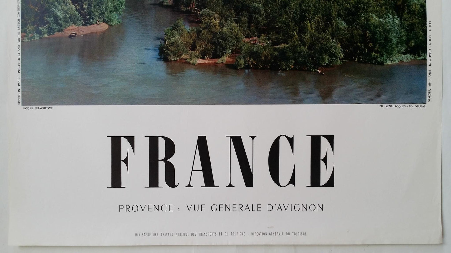1960s France, Avignon Travel Poster - Original Vintage Poster