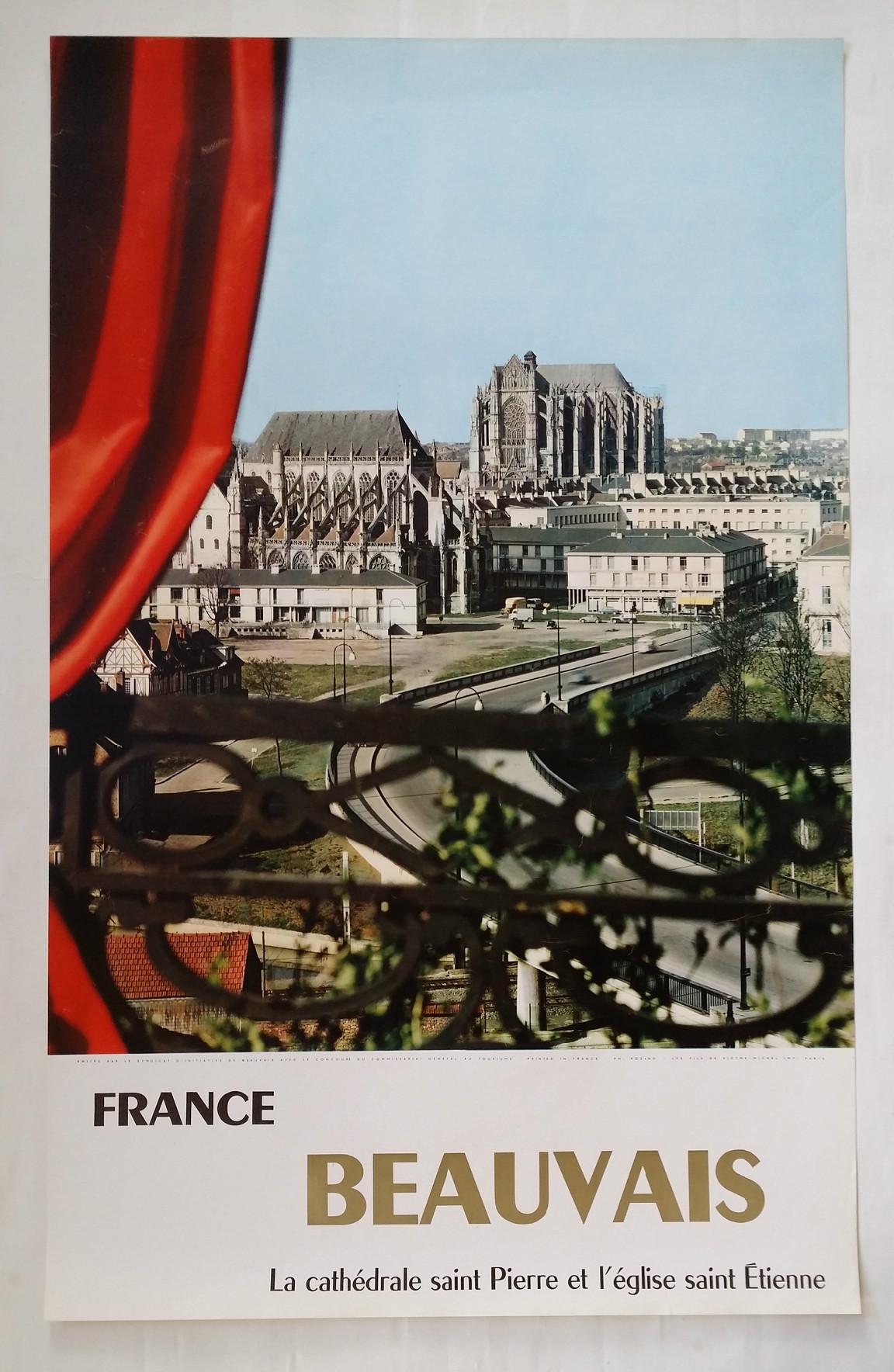 1960s France, Beauvais Travel Poster - Original Vintage Poster