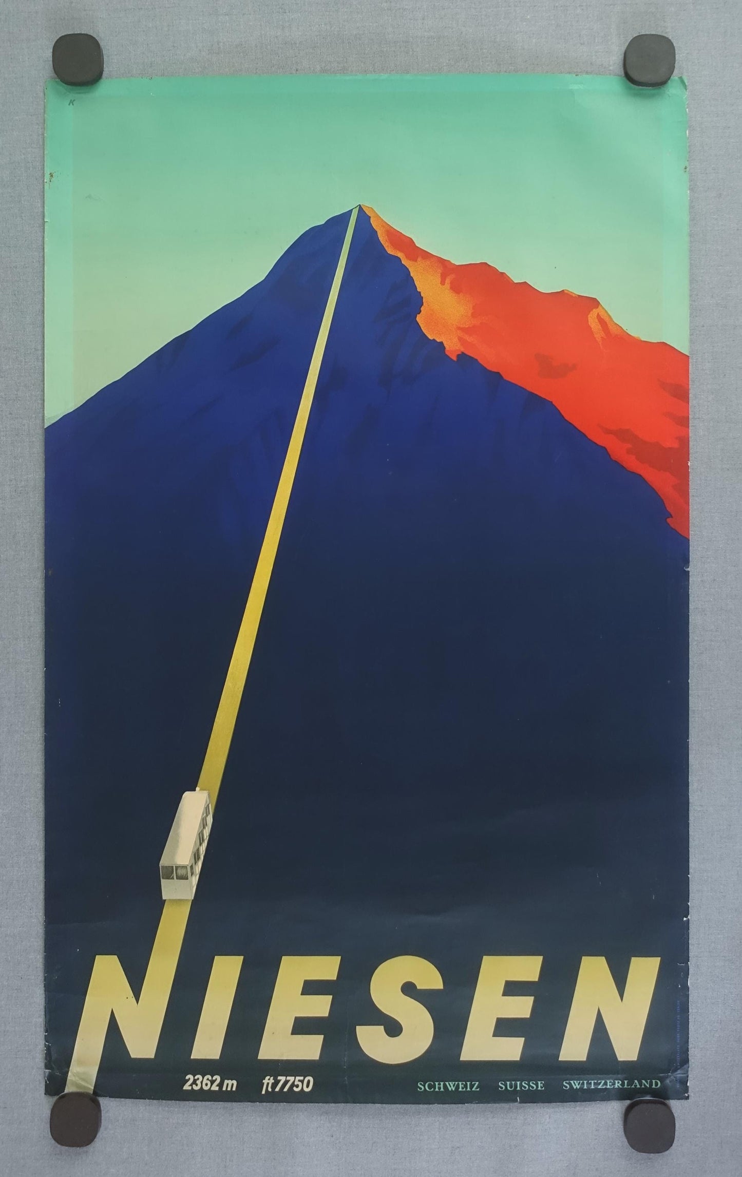 1930s Niesen Switzerland Ski Poster - Original Vintage Poster