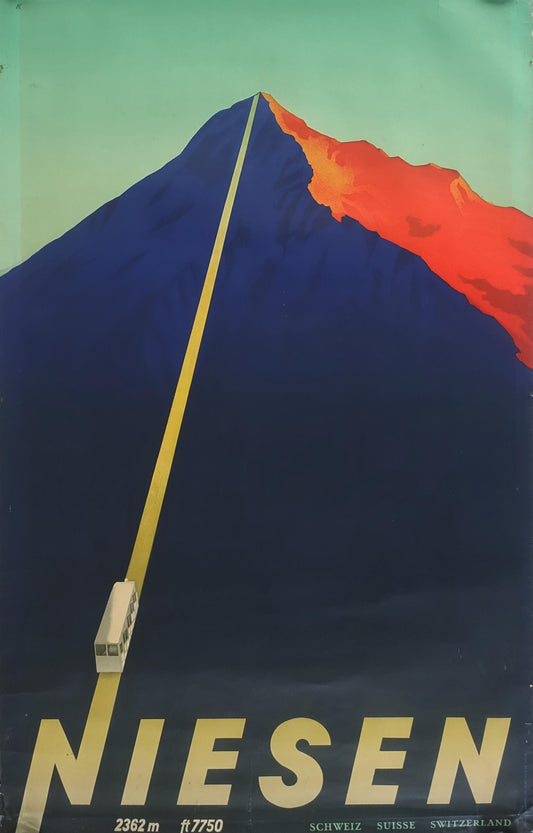 1930s Niesen Switzerland Ski Poster - Original Vintage Poster