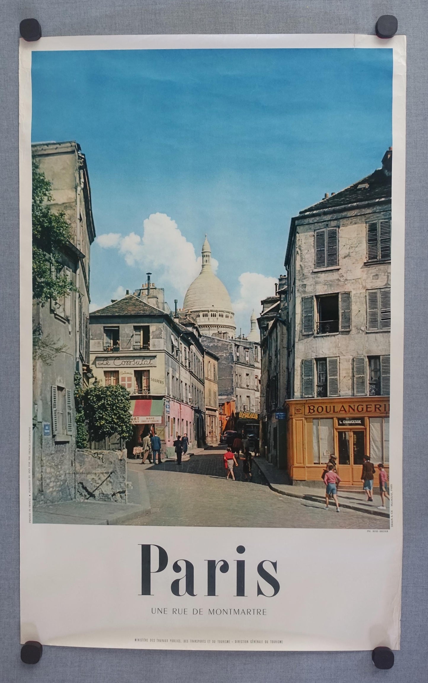 1960s Paris Montmartre Travel Poster - Original Vintage Poster