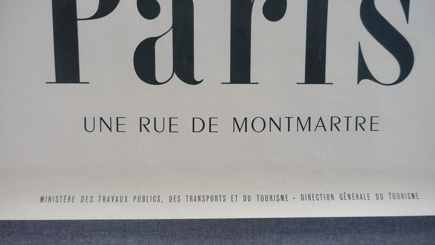 1960s Paris Montmartre Travel Poster - Original Vintage Poster