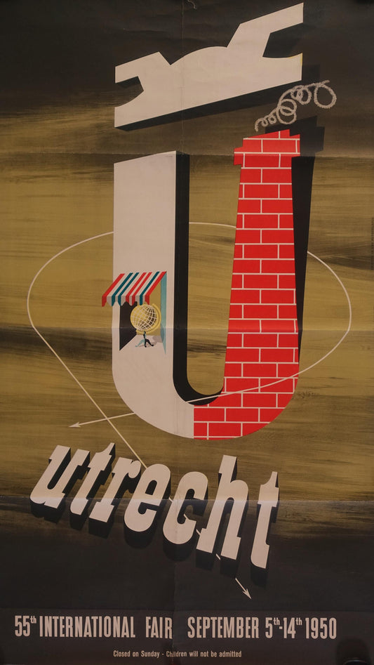 1950 Utrecht International Fair - Original Vintage Poster