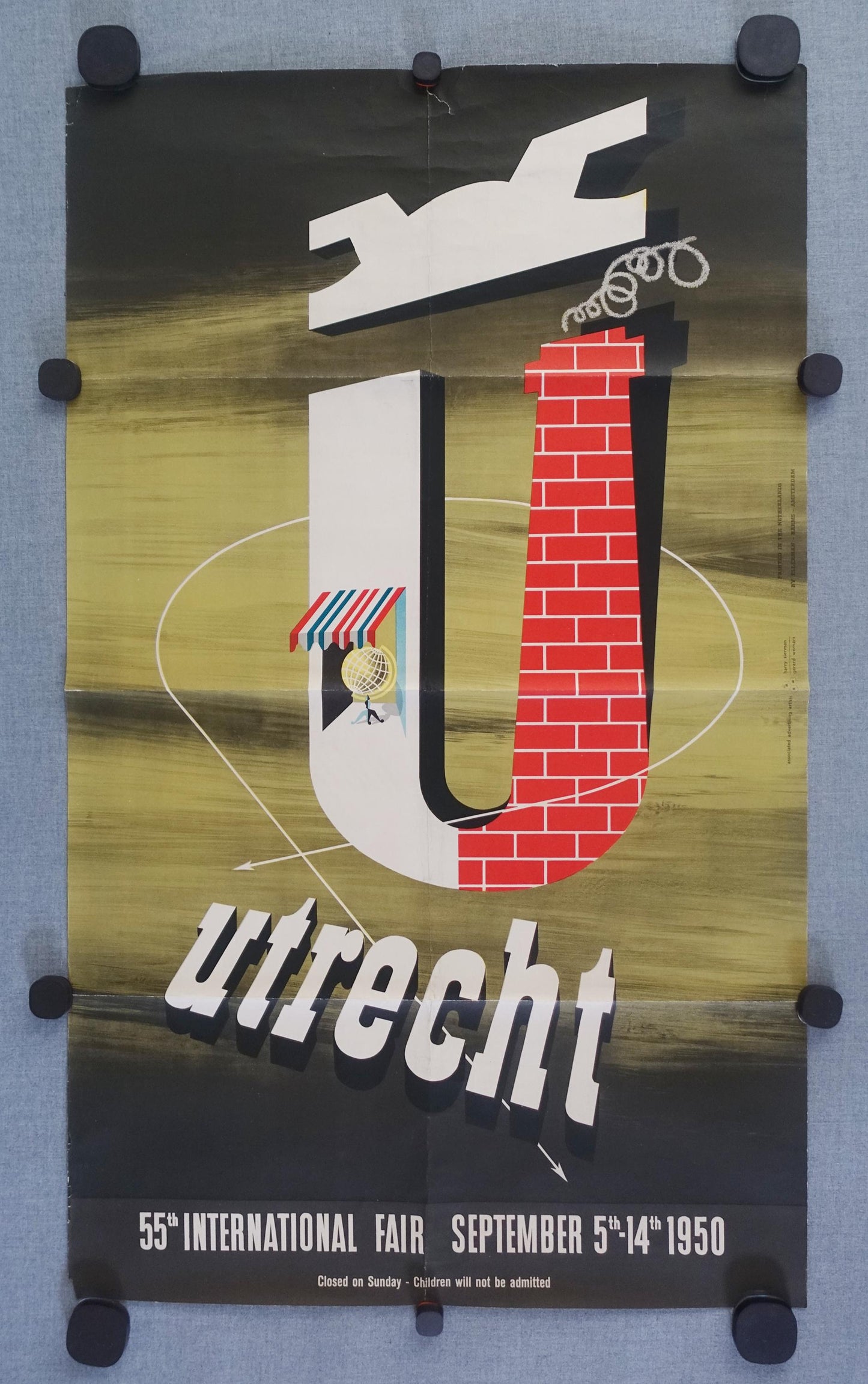1950 Utrecht International Fair - Original Vintage Poster