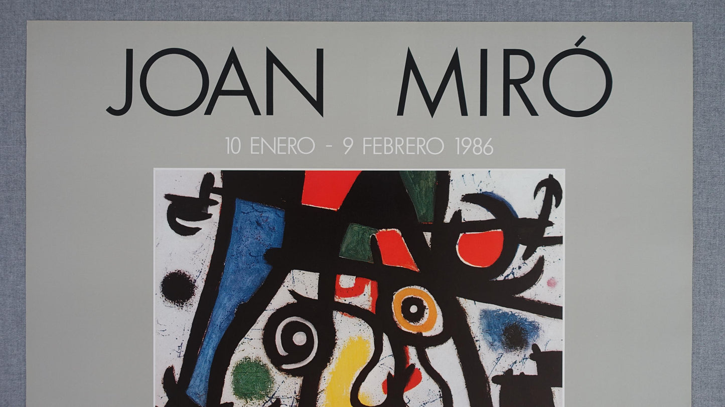 1986 Miro Exhibition Poster Sala San Prudencio - Original Vintage Poster