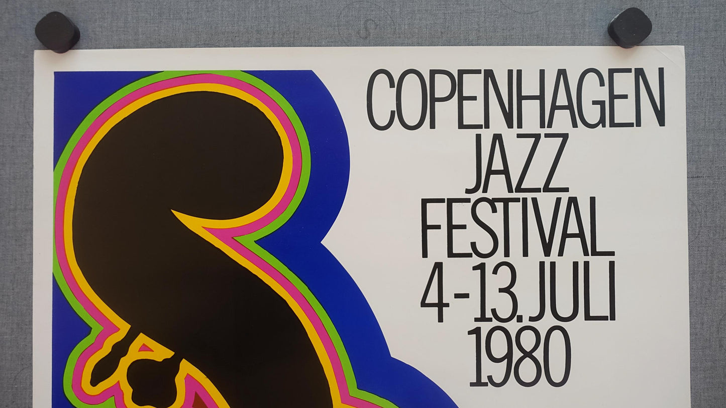1980 Copenhagen Jazz Festival - Original Vintage Poster