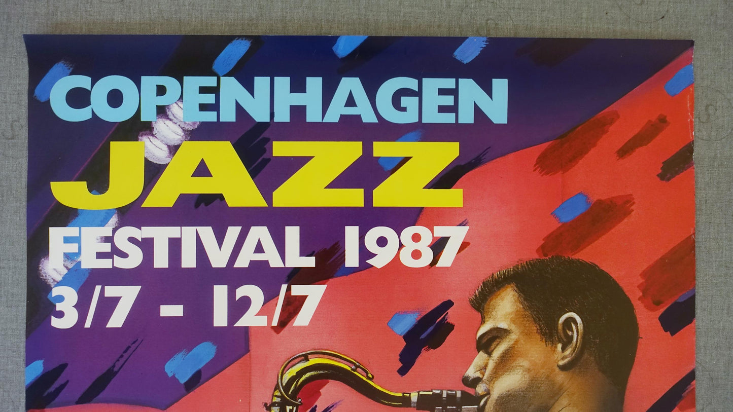 1987 Copenhagen Jazz Festival - Original Vintage Poster