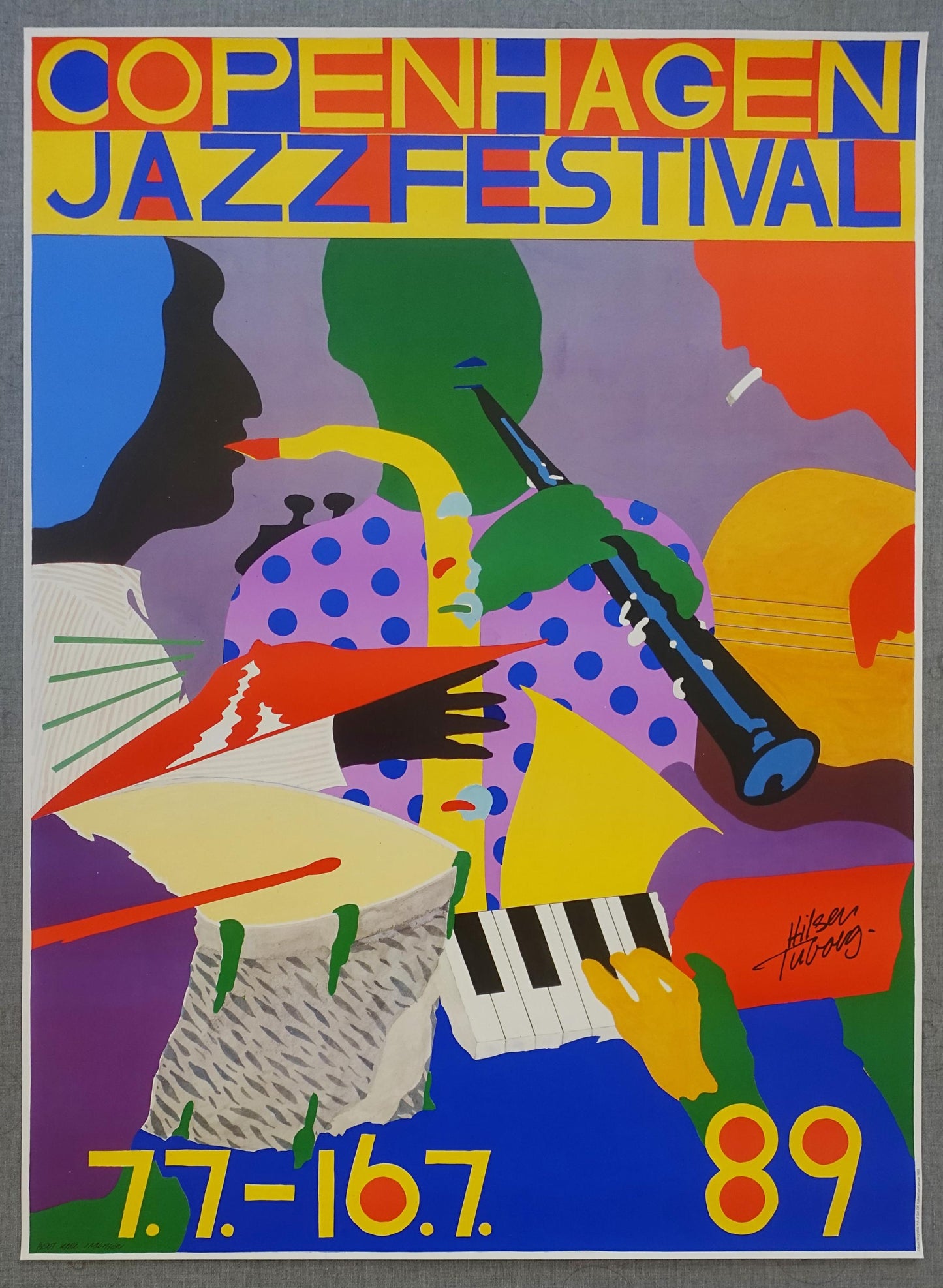 1989 Copenhagen Jazz Festival - Original Vintage Poster