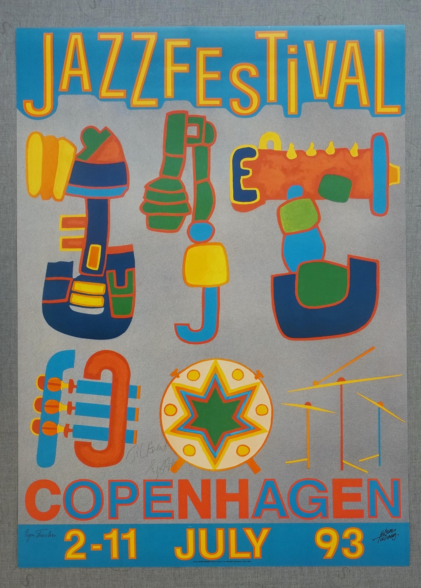 1993 Copenhagen Jazz Festival (signed) - Original Vintage Poster
