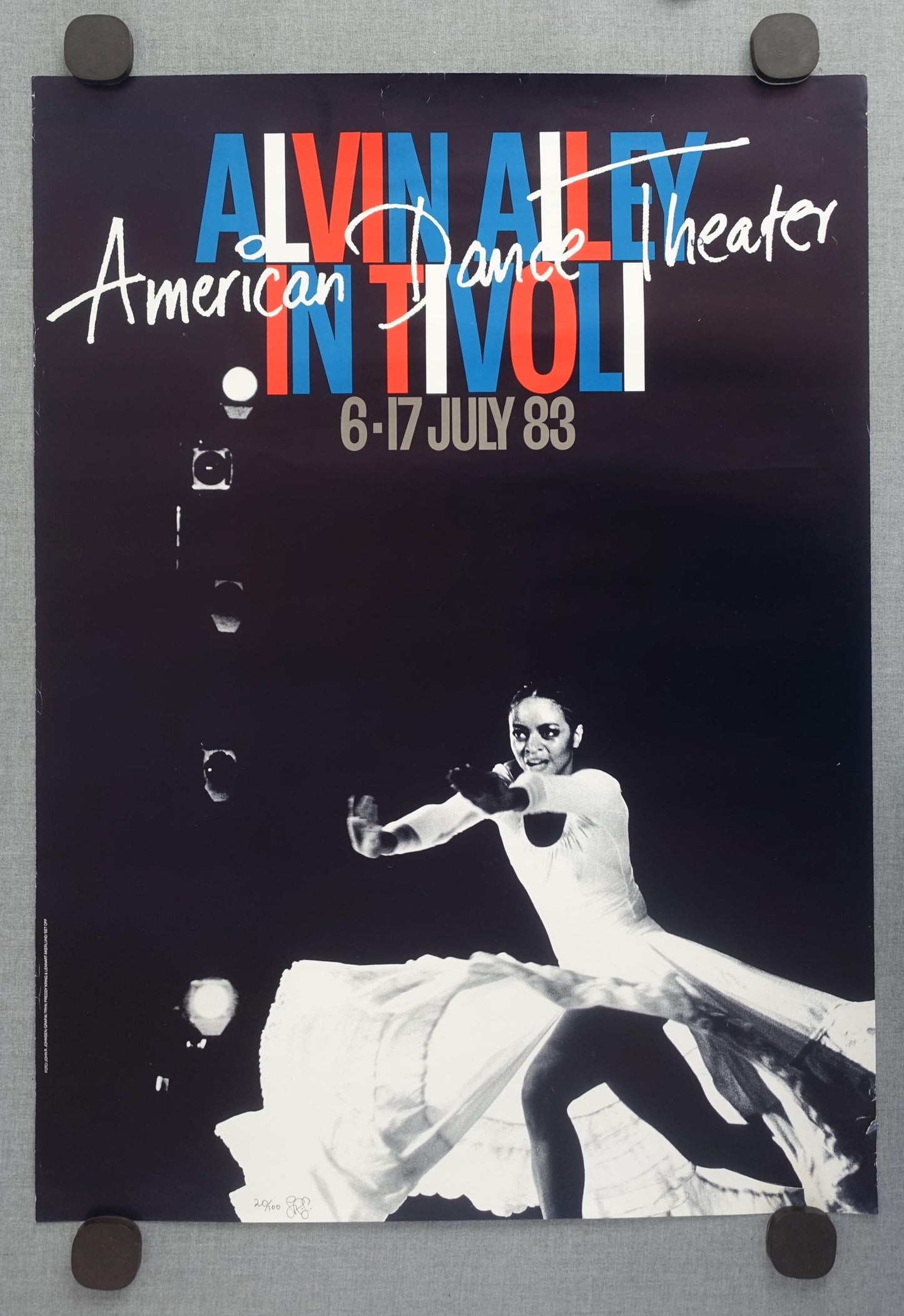 1983 Alvin Ailey's American Dance Theater in Tivoli Gardens II - Original Vintage Poster