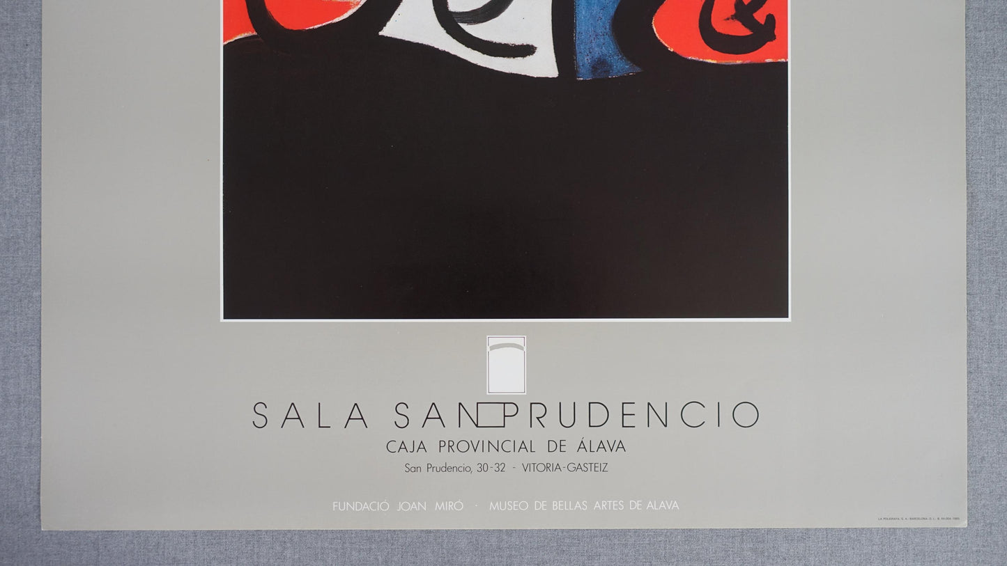 1986 Miro Exhibition Poster Sala San Prudencio - Original Vintage Poster