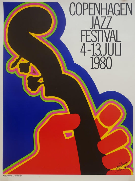 1980 Copenhagen Jazz Festival - Original Vintage Poster