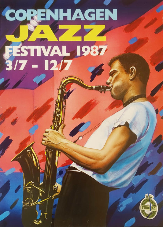 1987 Copenhagen Jazz Festival - Original Vintage Poster