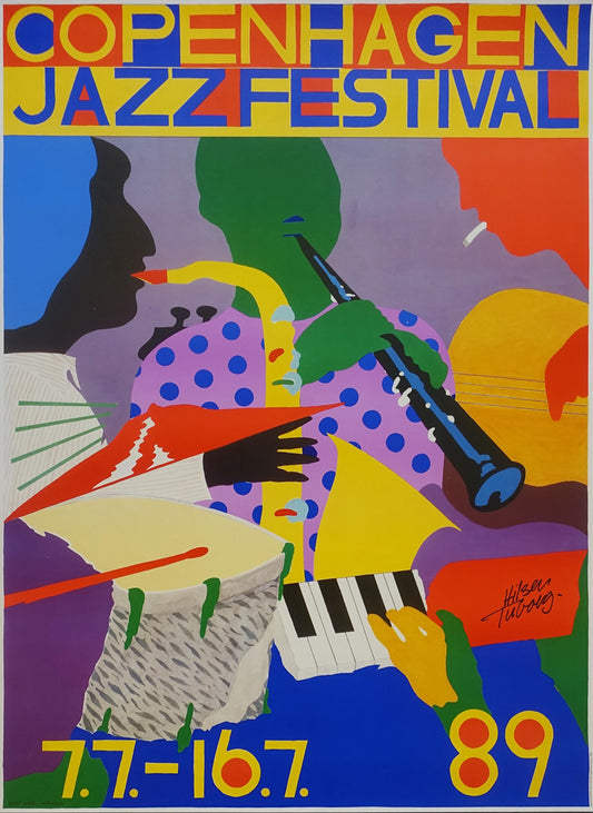 1989 Copenhagen Jazz Festival - Original Vintage Poster