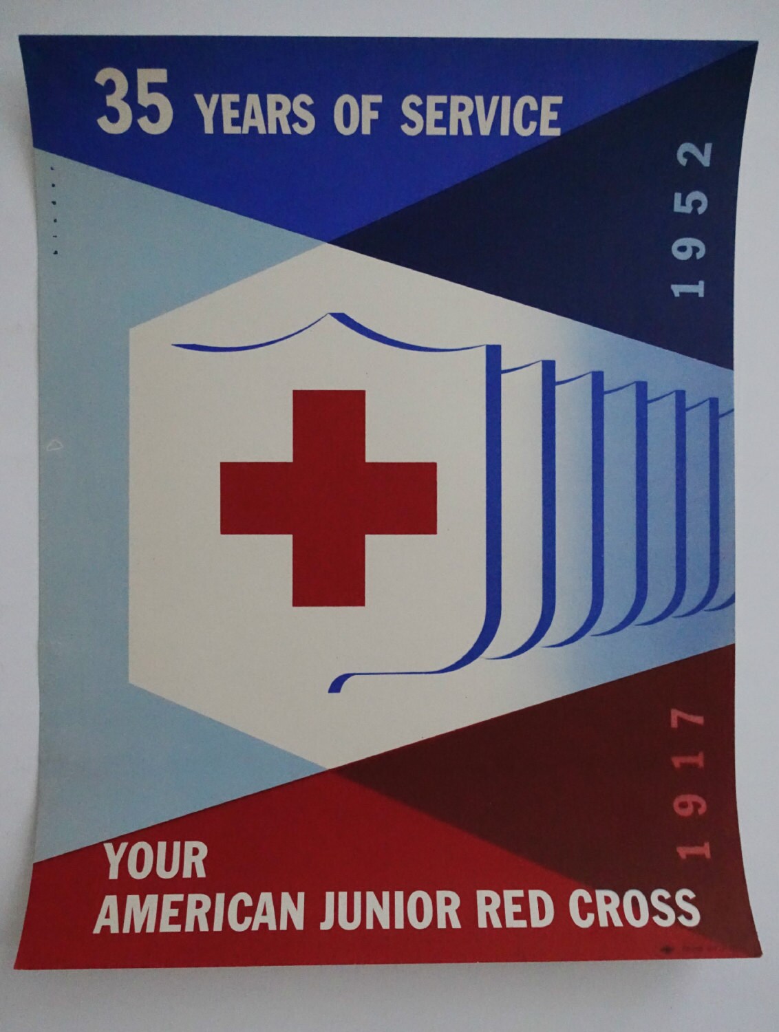 1952 Red Cross American Junior "35 Years" - Original Vintage Poster
