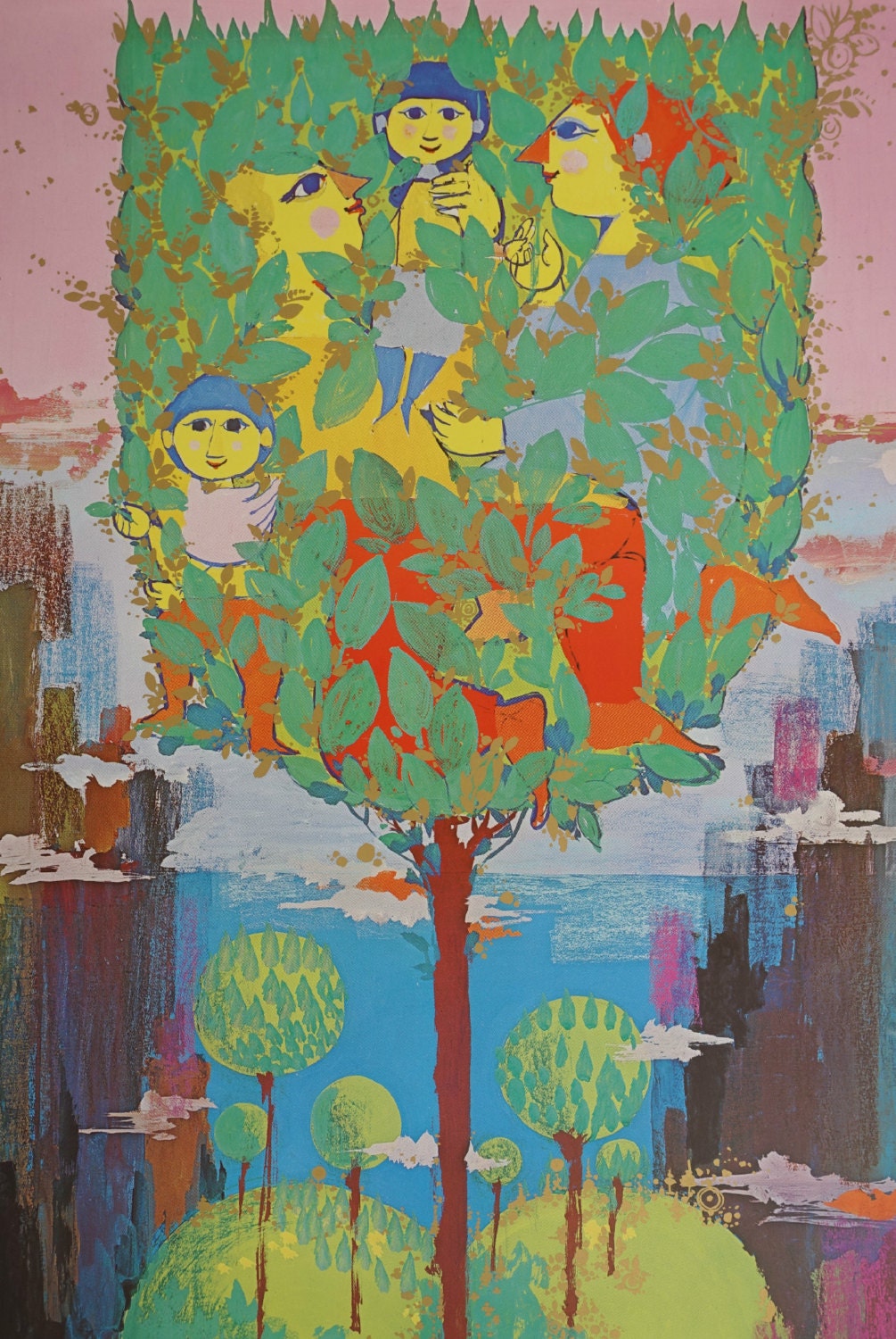 1970s Wiinblad Thanks Giving Square - Original Vintage Poster