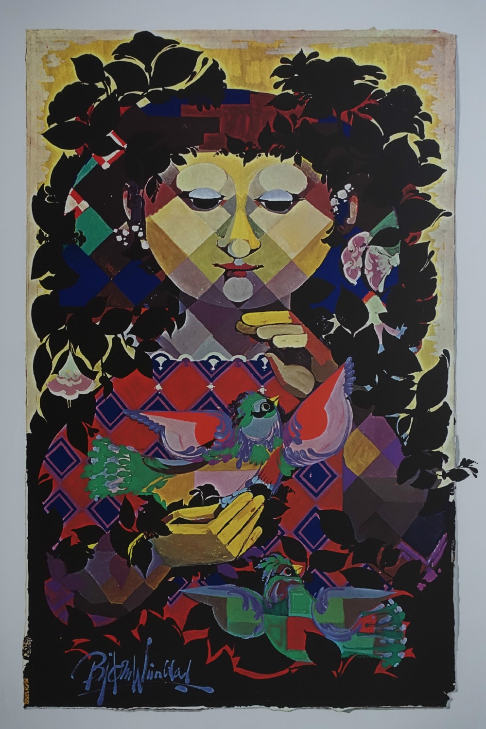 1970s Wiinblad Tapestry Layout - Original Vintage Poster