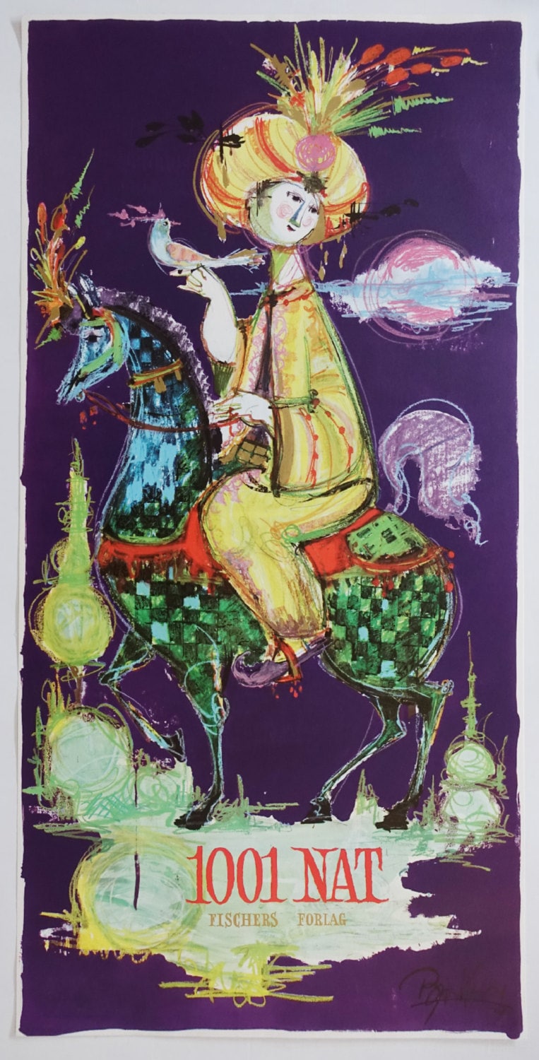 1961 Wiinblad's 1001 Night (Fischers Forlag) - Original Vintage Poster