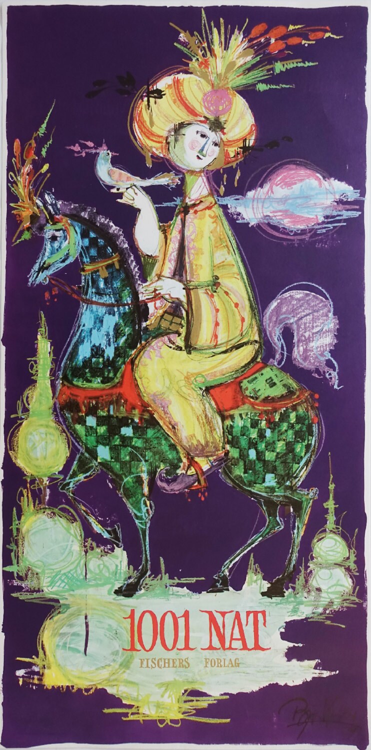 1961 Wiinblad's 1001 Night (Fischers Forlag) - Original Vintage Poster