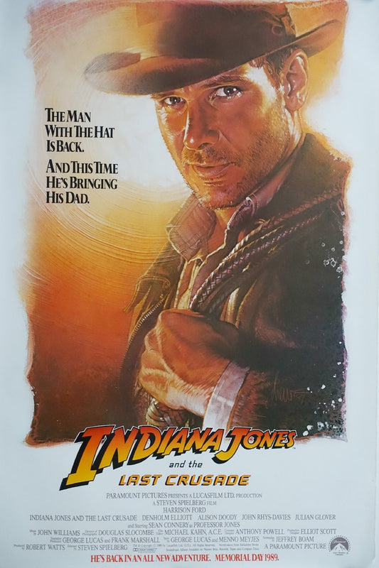 1989 "Indiana Jones and the Last Crusade" Movie Poster - Original Vintage Poster
