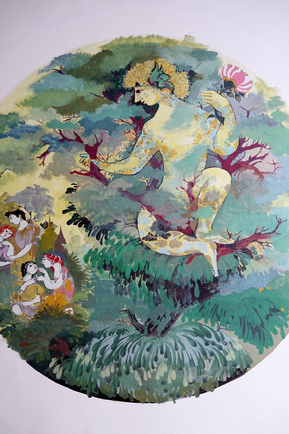 1970s Wiinblad God of Faunus - Original Vintage Poster