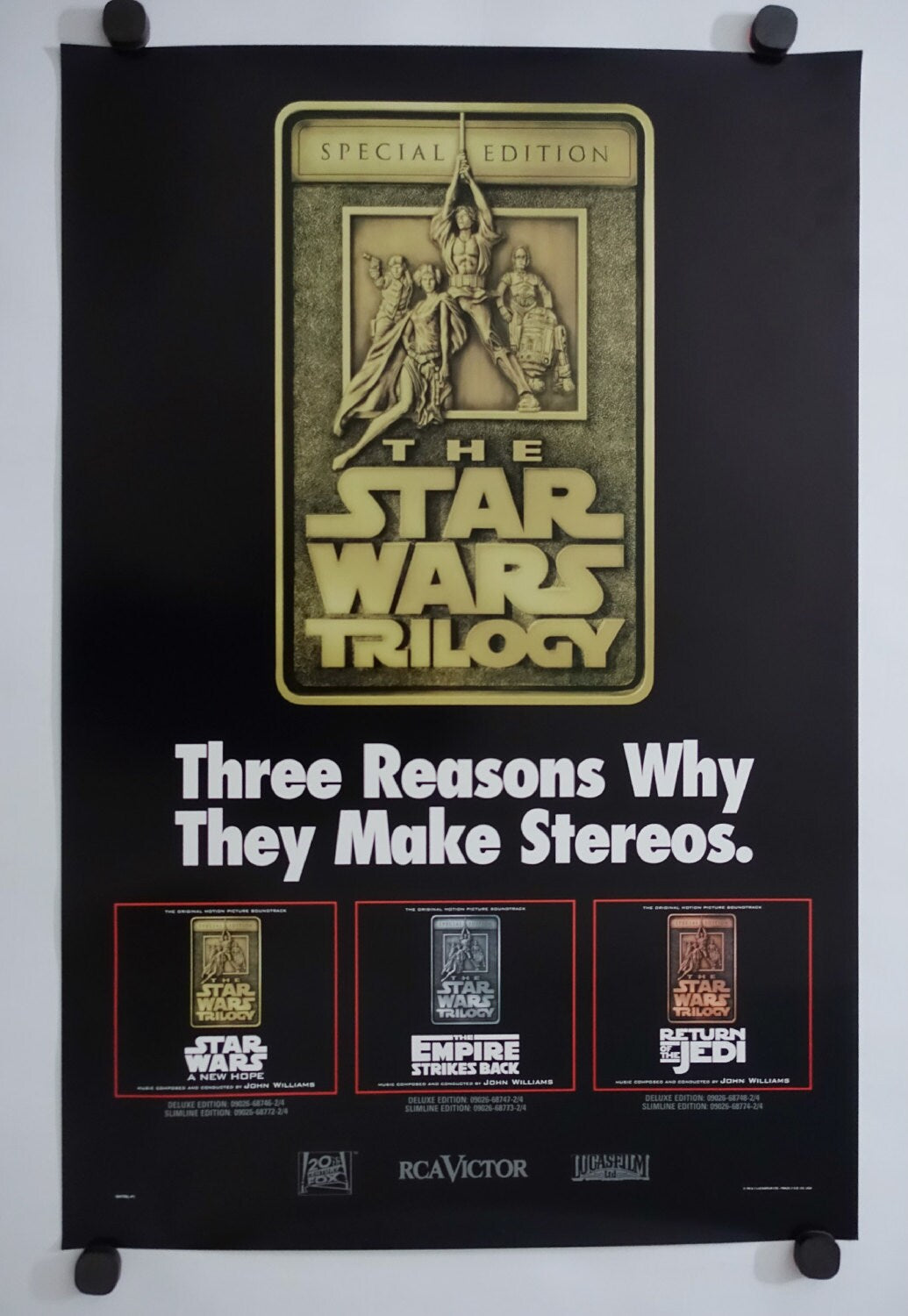 1997 Star Wars Trilogy Music Poster - Original Vintage Poster