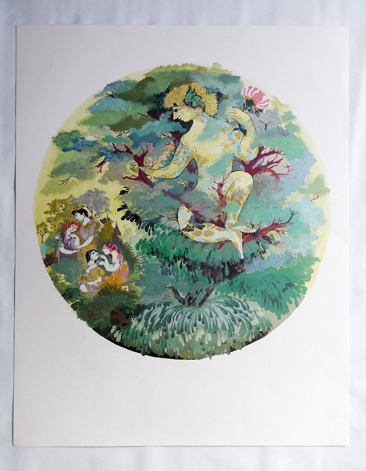 1970s Wiinblad God of Faunus - Original Vintage Poster