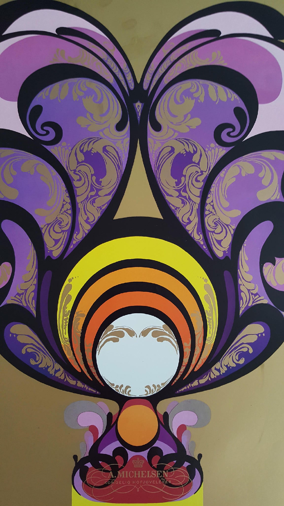 1972 Wiinblad Jewelry for A. Michelsen - Original Vintage Poster