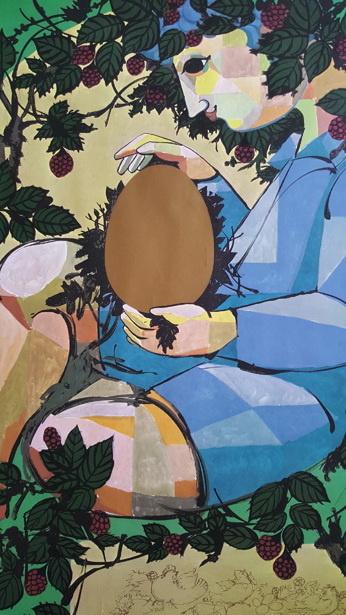 1975 Wiinblad's Golden Egg - Original Vintage Poster