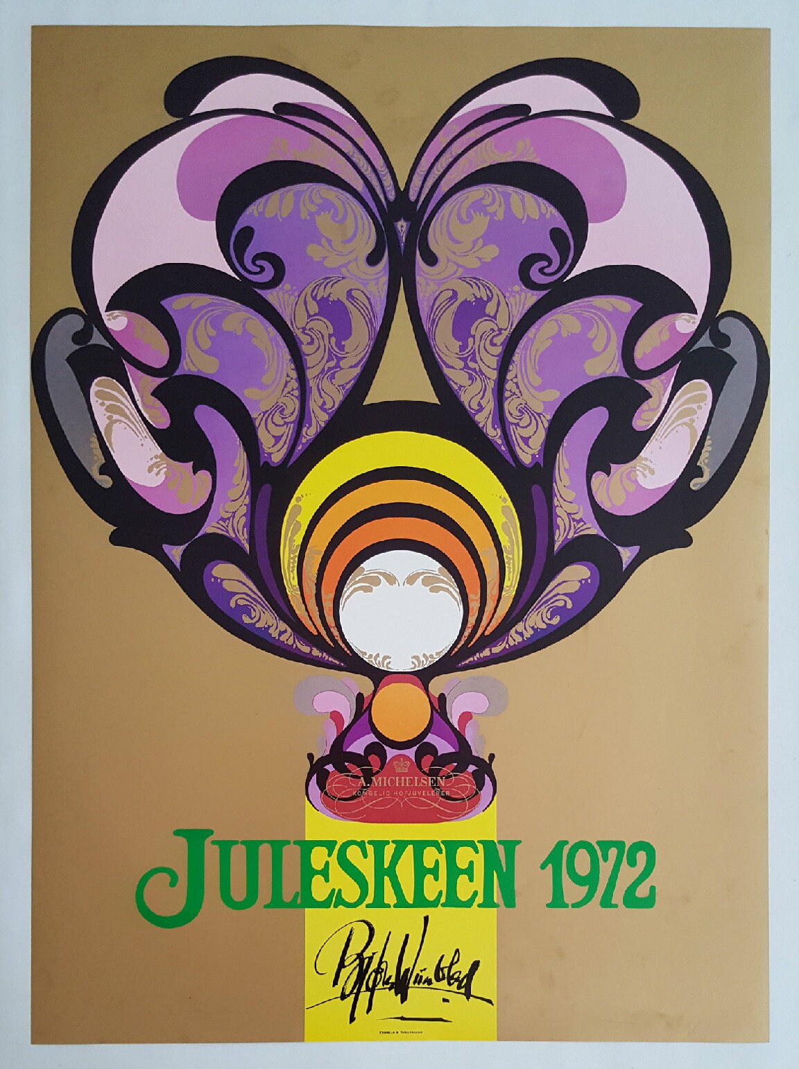 1972 Wiinblad Jewelry for A. Michelsen - Original Vintage Poster