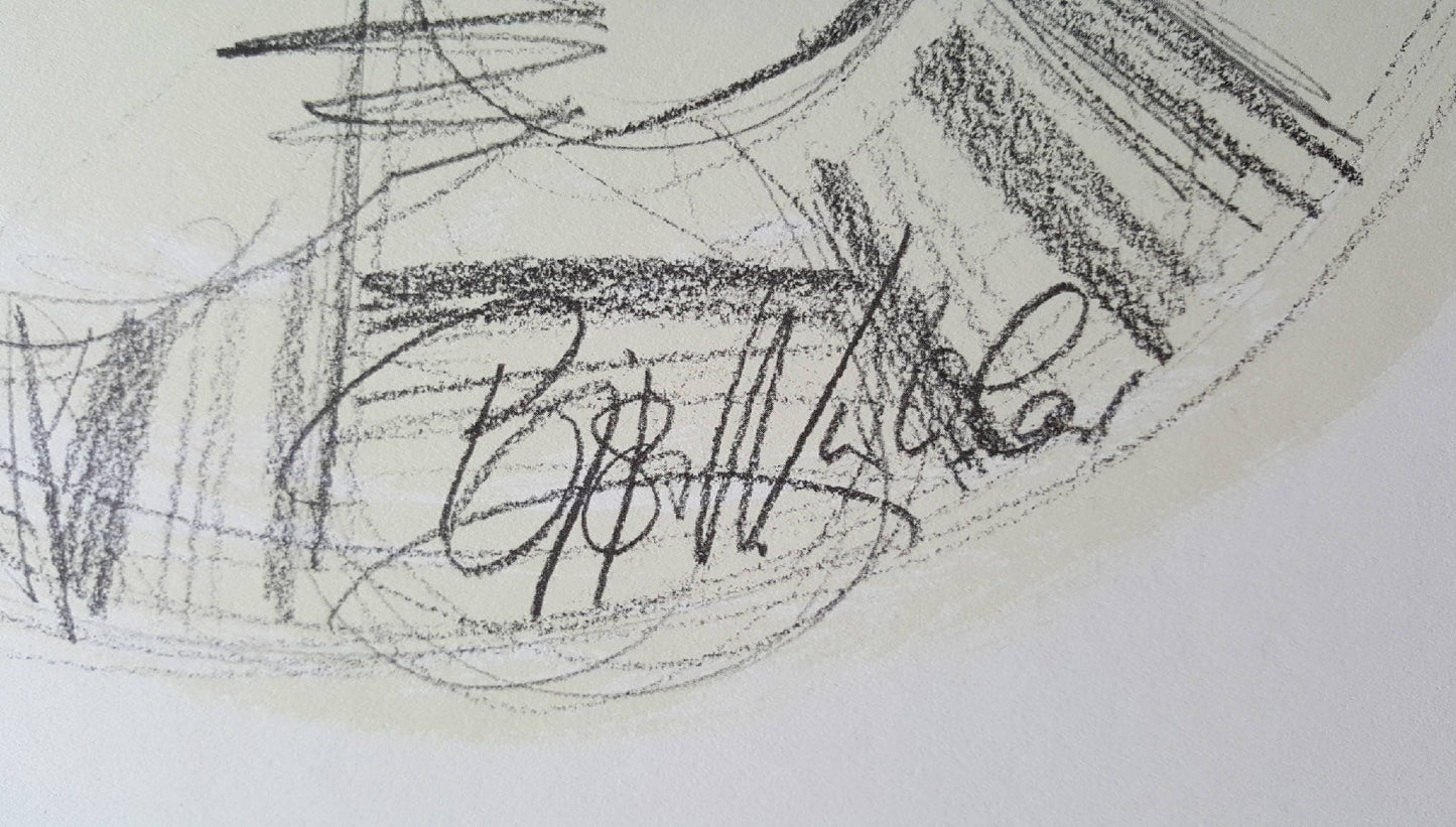 1970s Bjørn Wiinblad Boy Sketch - Original Vintage Poster
