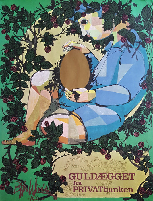 1975 Wiinblad's Golden Egg - Original Vintage Poster