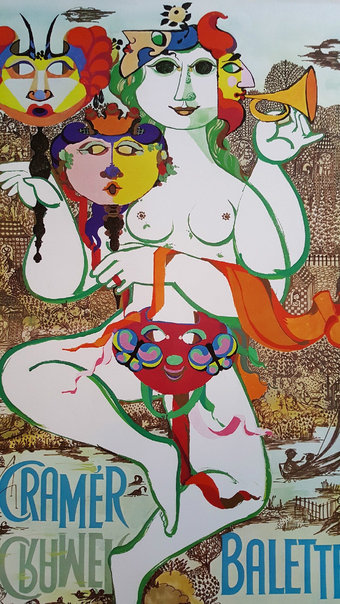 1979 Wiinblad Cramér Baletten - Original Vintage Poster