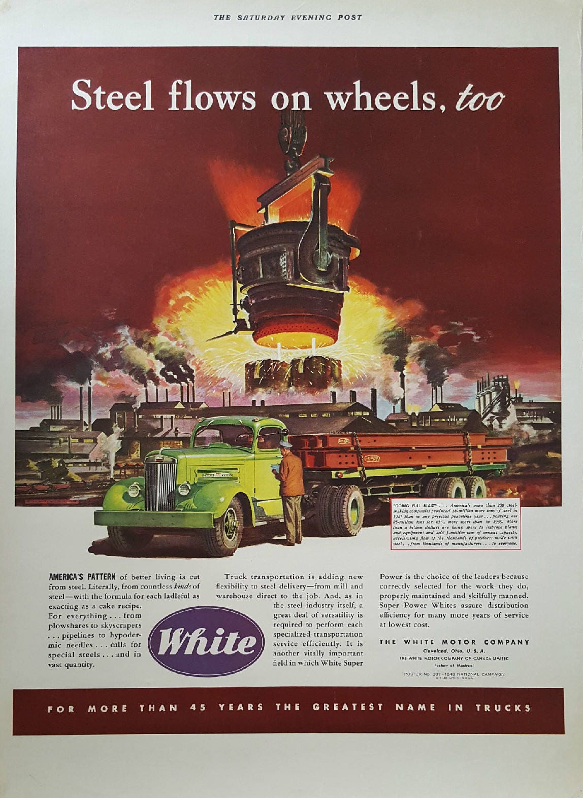 1948 White Motor Company - Original Vintage Poster