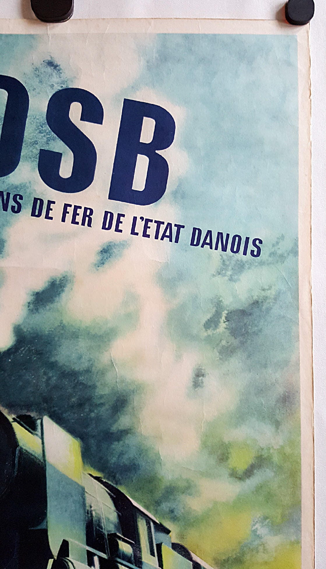 1950 Steam Locomotive by Aage Rasmussen for Danish State Rails - Original Vintage Poster