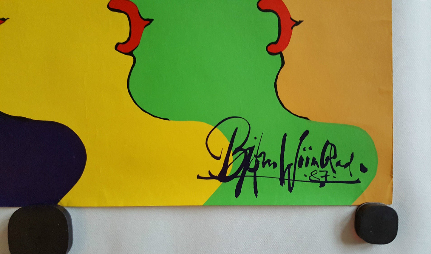 1987 Wiinblad Vox Danica Music Poster - Original Vintage Poster