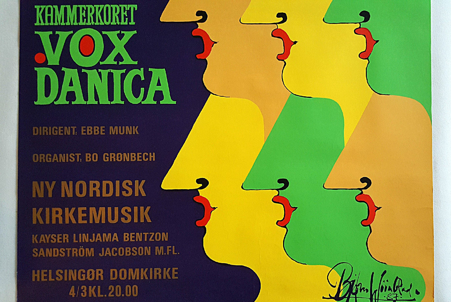 1987 Wiinblad Vox Danica Music Poster - Original Vintage Poster